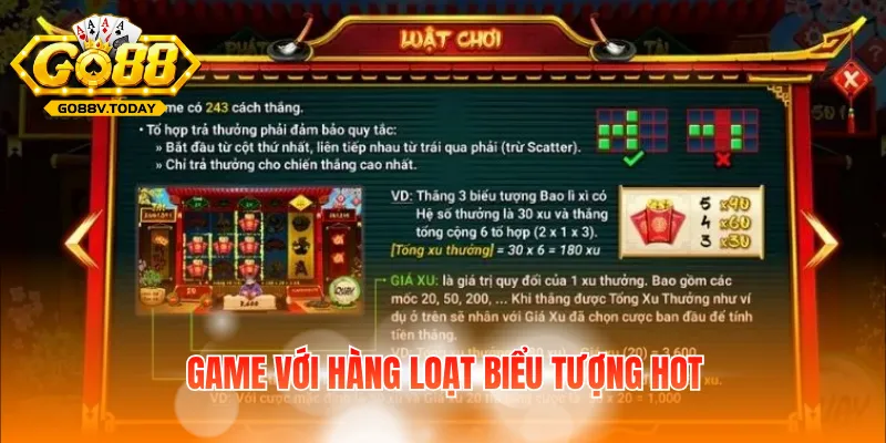 Game với hàng loạt biểu tượng hot